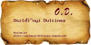 Oszlányi Dulcinea névjegykártya